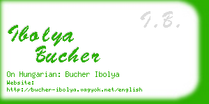 ibolya bucher business card